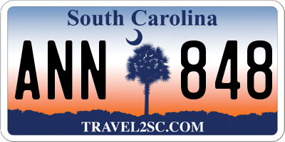 SC license plate ANN848