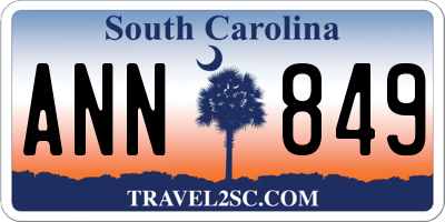 SC license plate ANN849