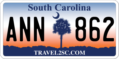 SC license plate ANN862