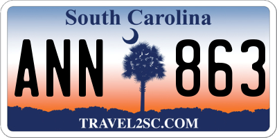 SC license plate ANN863