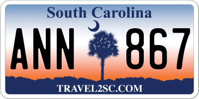 SC license plate ANN867