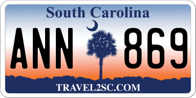 SC license plate ANN869