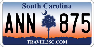 SC license plate ANN875