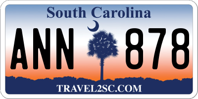 SC license plate ANN878