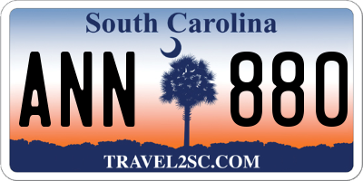 SC license plate ANN880