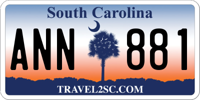 SC license plate ANN881