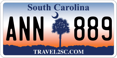SC license plate ANN889