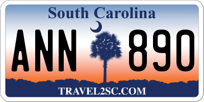 SC license plate ANN890
