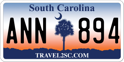SC license plate ANN894
