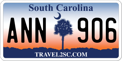 SC license plate ANN906