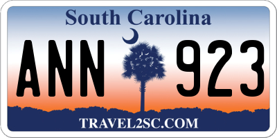 SC license plate ANN923