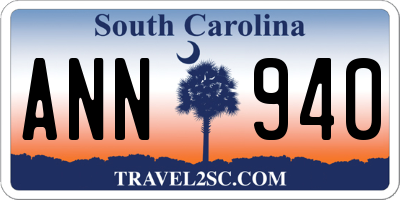 SC license plate ANN940