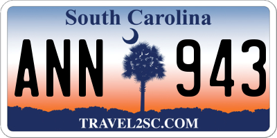 SC license plate ANN943