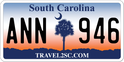 SC license plate ANN946