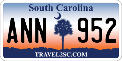 SC license plate ANN952