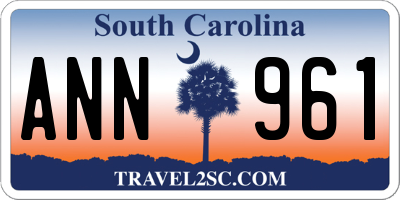 SC license plate ANN961