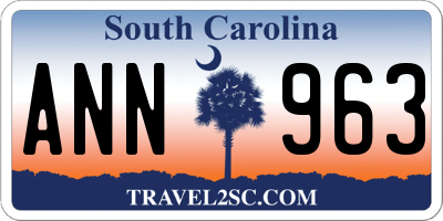SC license plate ANN963