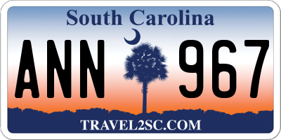 SC license plate ANN967