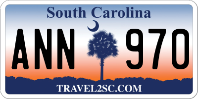 SC license plate ANN970