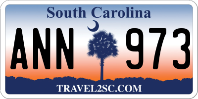 SC license plate ANN973