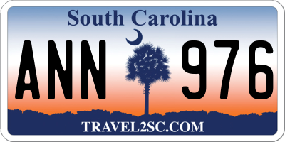 SC license plate ANN976