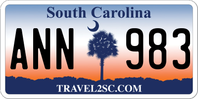 SC license plate ANN983