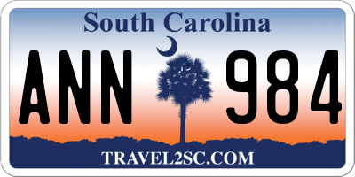 SC license plate ANN984