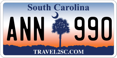 SC license plate ANN990