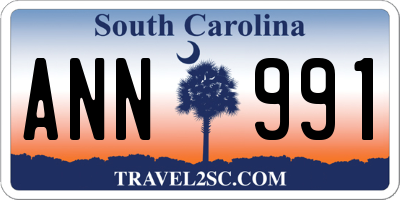 SC license plate ANN991