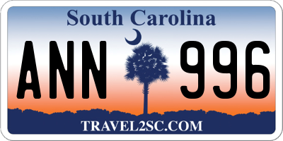 SC license plate ANN996