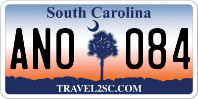 SC license plate ANO084