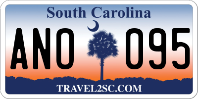 SC license plate ANO095