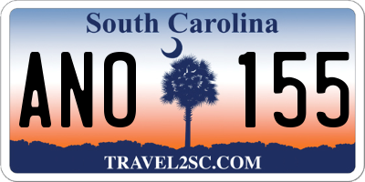 SC license plate ANO155