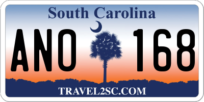 SC license plate ANO168