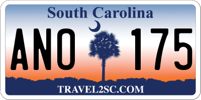 SC license plate ANO175