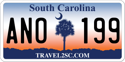 SC license plate ANO199