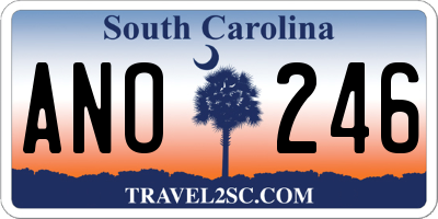 SC license plate ANO246