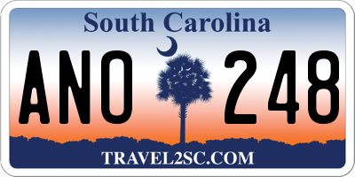 SC license plate ANO248