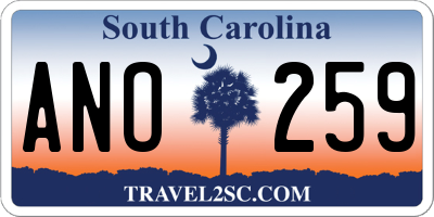 SC license plate ANO259