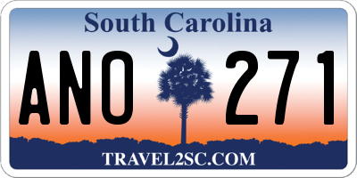 SC license plate ANO271