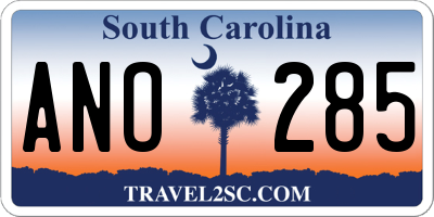 SC license plate ANO285