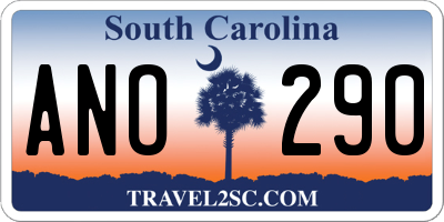 SC license plate ANO290