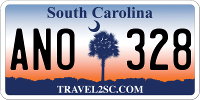 SC license plate ANO328