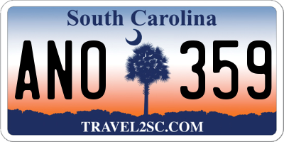 SC license plate ANO359