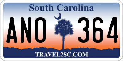 SC license plate ANO364