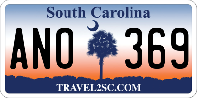 SC license plate ANO369