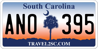 SC license plate ANO395