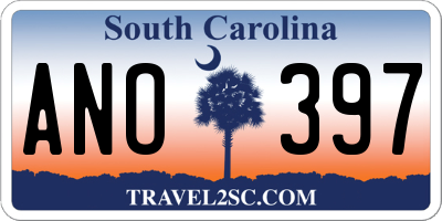 SC license plate ANO397