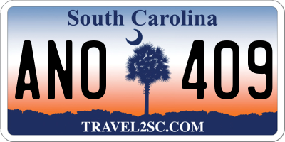 SC license plate ANO409