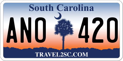 SC license plate ANO420